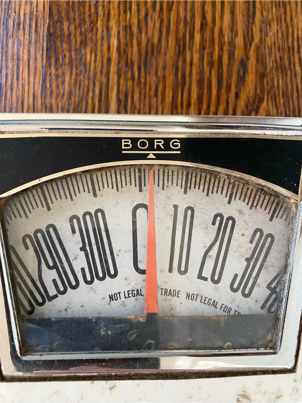 Vintage MCM 1950s Atomic Era Borg Bathroom Scale